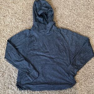 Lululemon Pick Up The Pace Too in Luon Spray Jacquard Blue Denim Black Sz 12